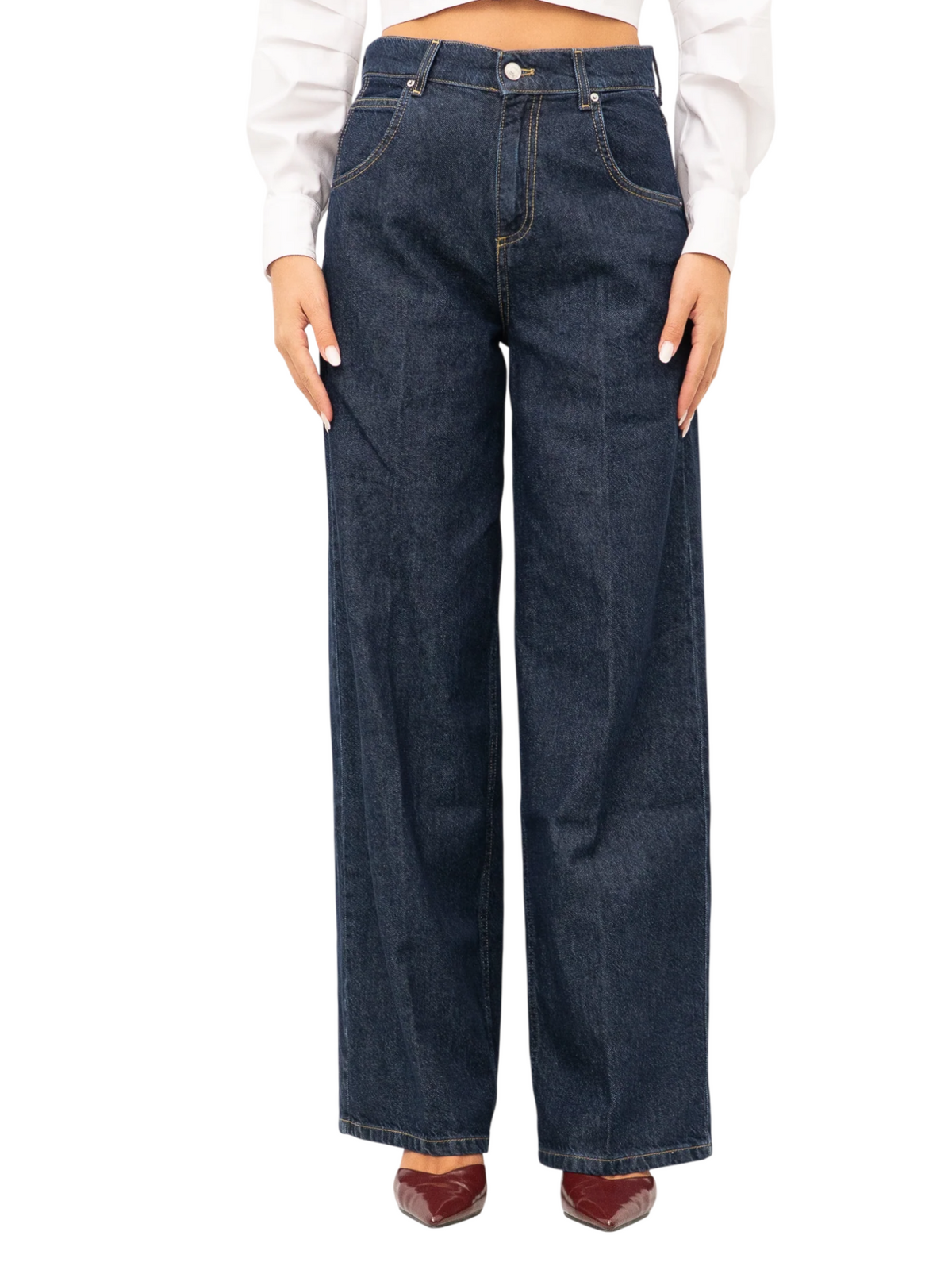 Vicolo jeans palazzo Mia donna in denim lavaggio scuro DAC5057 DENIM RINSE VICOLO 