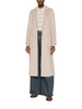Vicolo cappotto lungo monopetto misto lana donna tortora