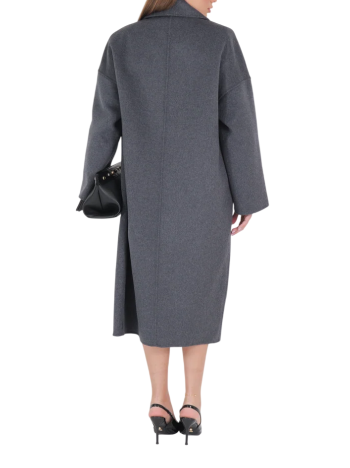 Vicolo cappotto lungo doppiopetto misto lana donna grigio antracite TAC0003 ANTRACITE VICOLO 