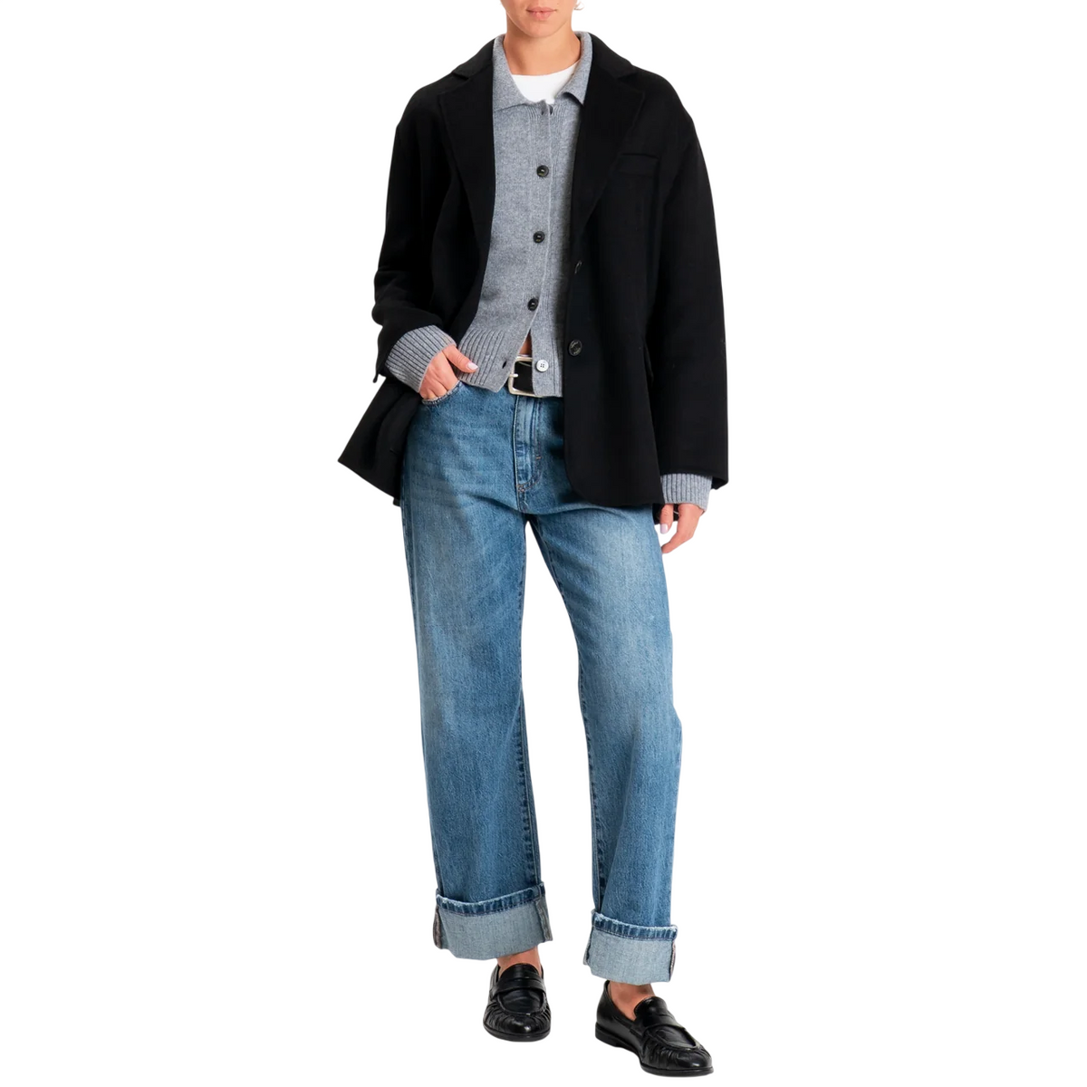 Vicolo cappotto donna stile blazer misto lana nero TAC0005 NERO VICOLO 