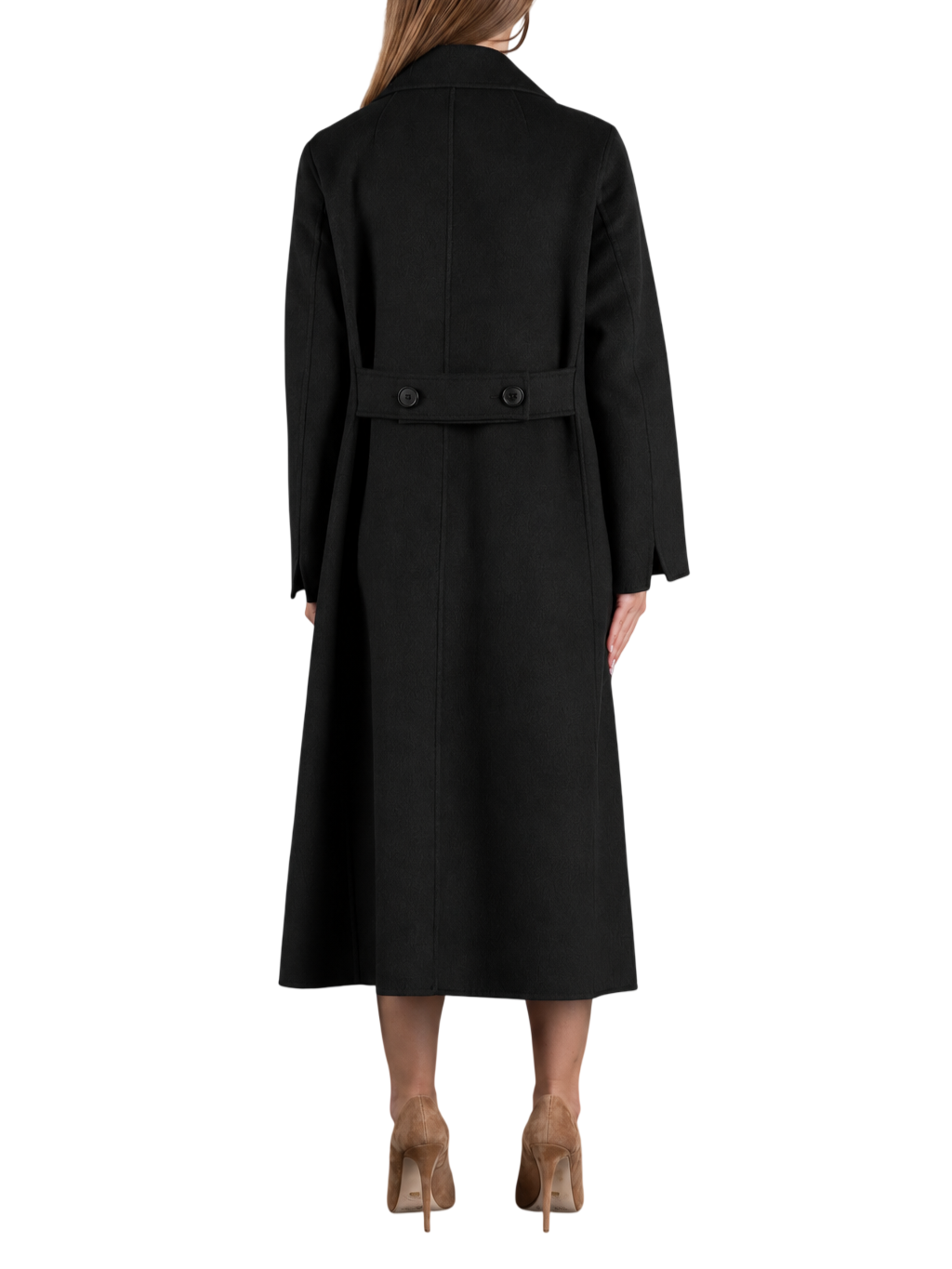 Vicolo cappotto lungo doppiopetto donna misto lana nero TAC0011 NERO VICOLO 