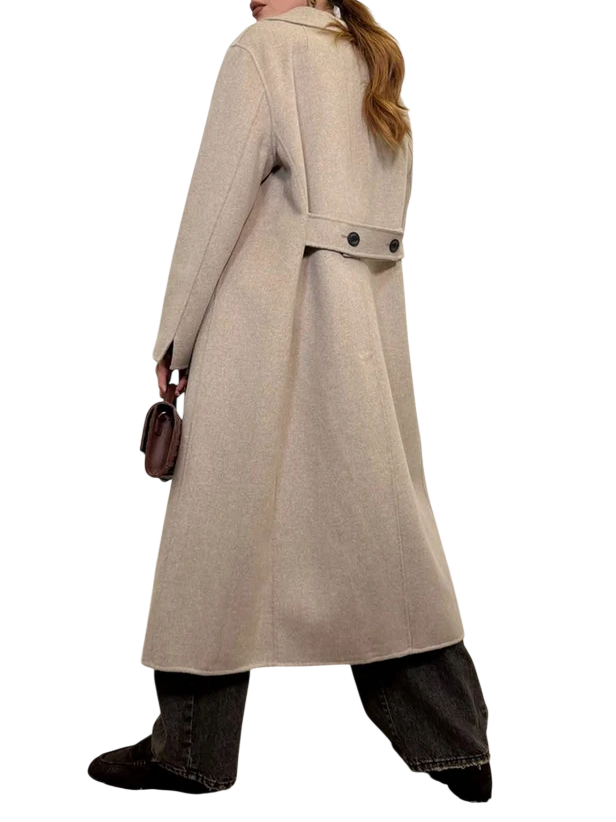Vicolo cappotto lungo doppiopetto misto lana tortora TAC0011 TORTORA VICOLO 