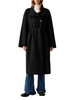Vicolo cappotto lungo doppiopetto misto lana nero