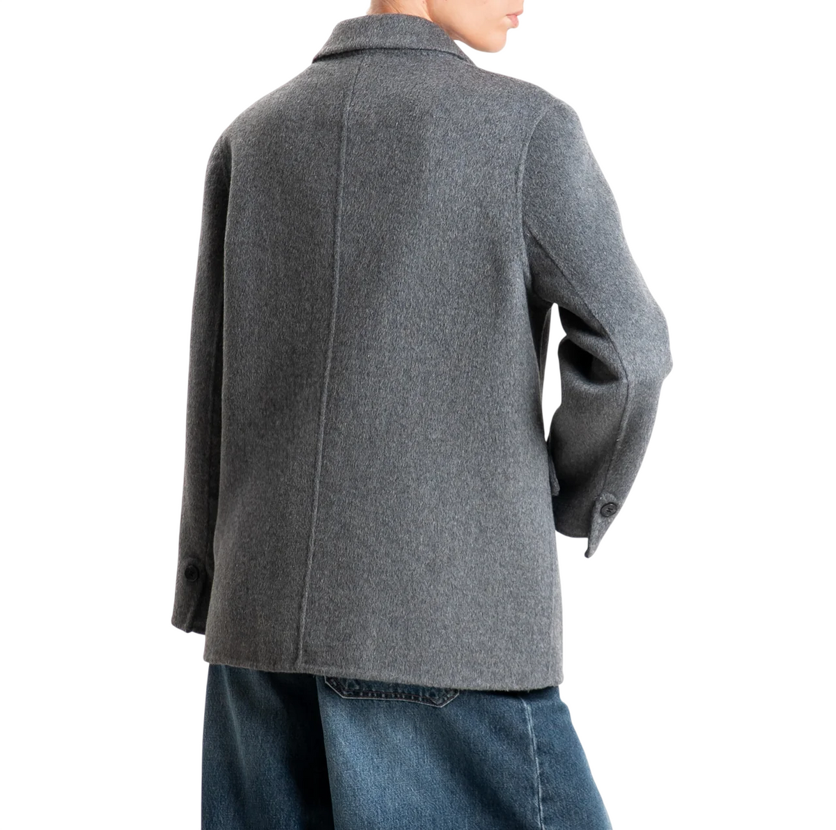 Vicolo cappotto blazer doppiopetto donna misto lana melange grigio TAC0083 GRIGIO VICOLO 