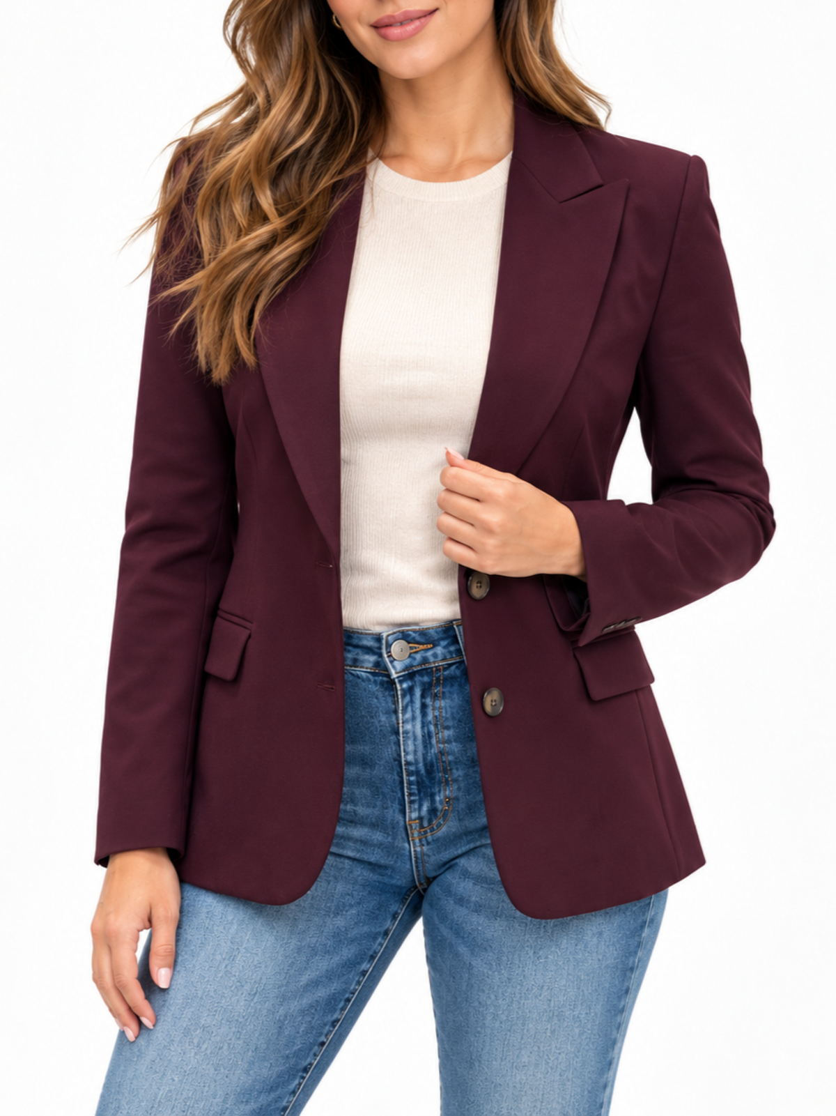 Vicolo giacca blazer monopetto donna in punto Milano borgogna TAC0212 BORGOGNA VICOLO 