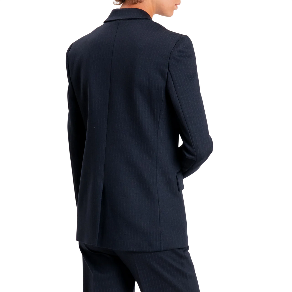 Vicolo giacca blazer gessata doppiopetto donna blu TAC0213 BLU VICOLO 