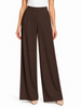 Vicolo pantaloni palazzo donna in tessuto crepe marrone