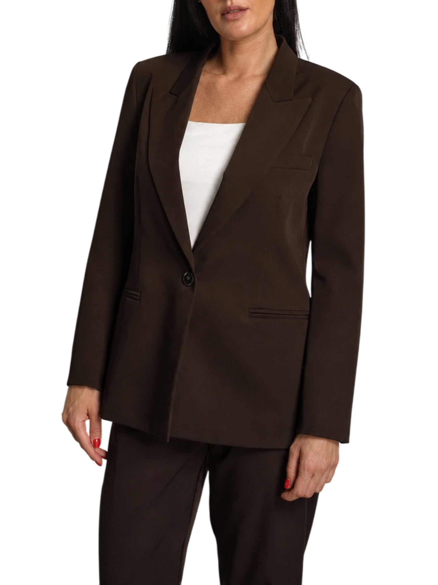 Vicolo giacca blazer monopetto donna marrone TAC0419 FONDENTE VICOLO 