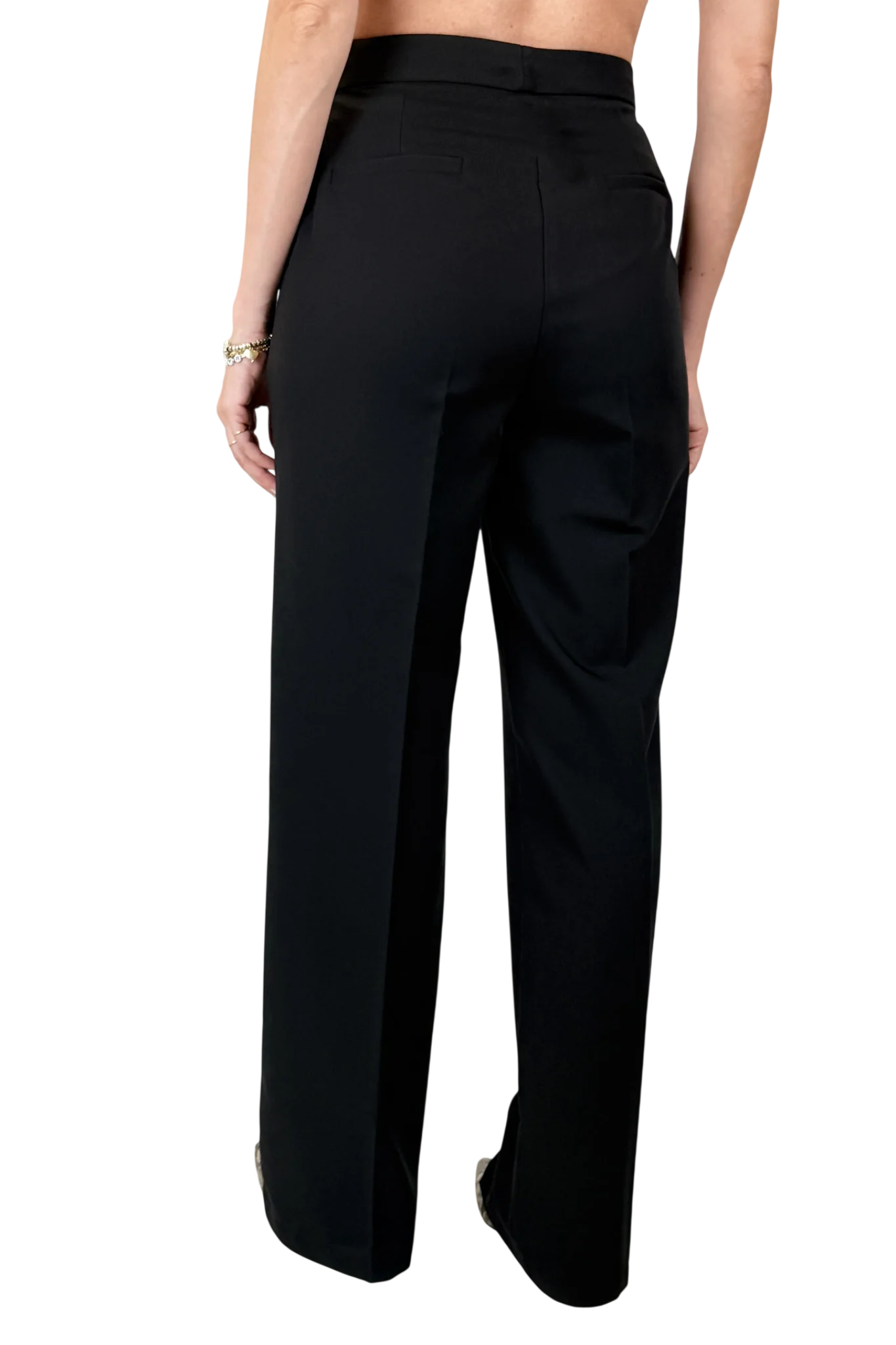 Vicolo pantaloni palazzo donna misto viscosa nero TAC0420 NERO VICOLO 
