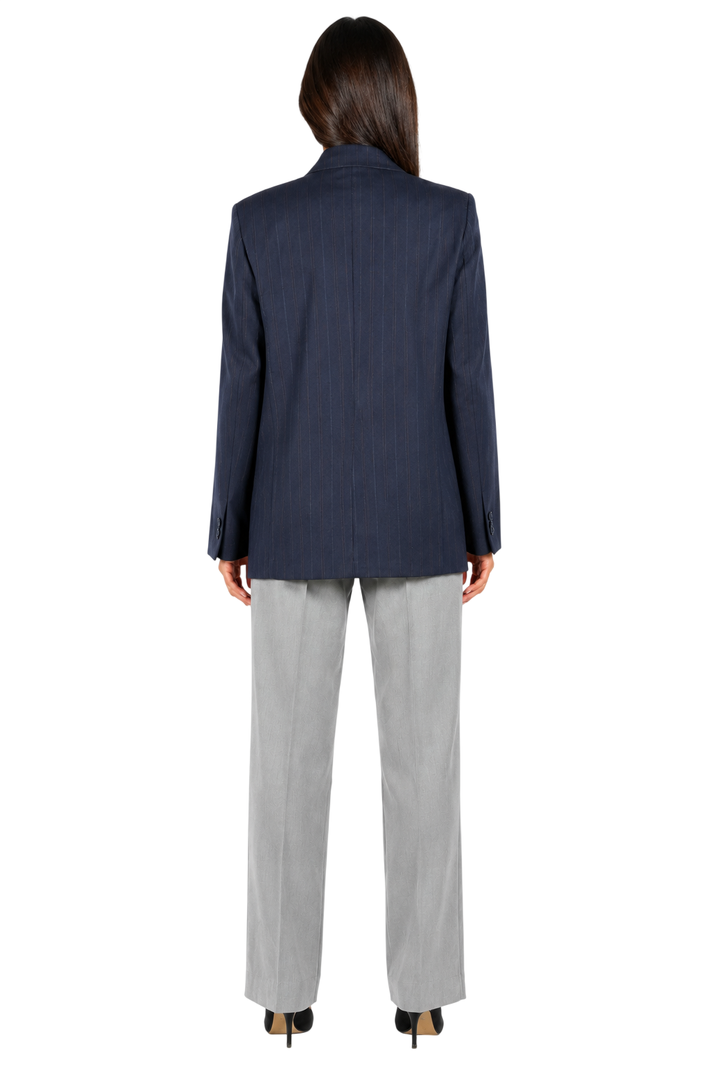 Vicolo giacca blazer doppiopetto gessata blu TAC0424 BLU VICOLO 