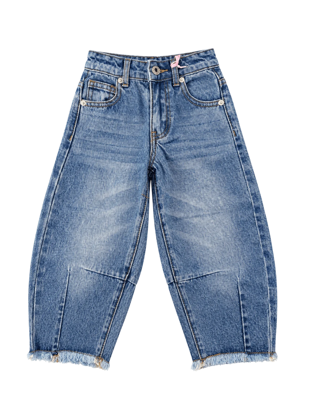 Vicolo Girl jeans ballon bambina in denim lavaggio blu medio 3141PD00384 MEDIUM BLUE VICOLO GIRL 