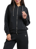 Yes Zee felpa con zip e cappuccio donna nero