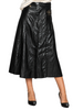 Yes Zee gonna midi donna in ecopelle nero