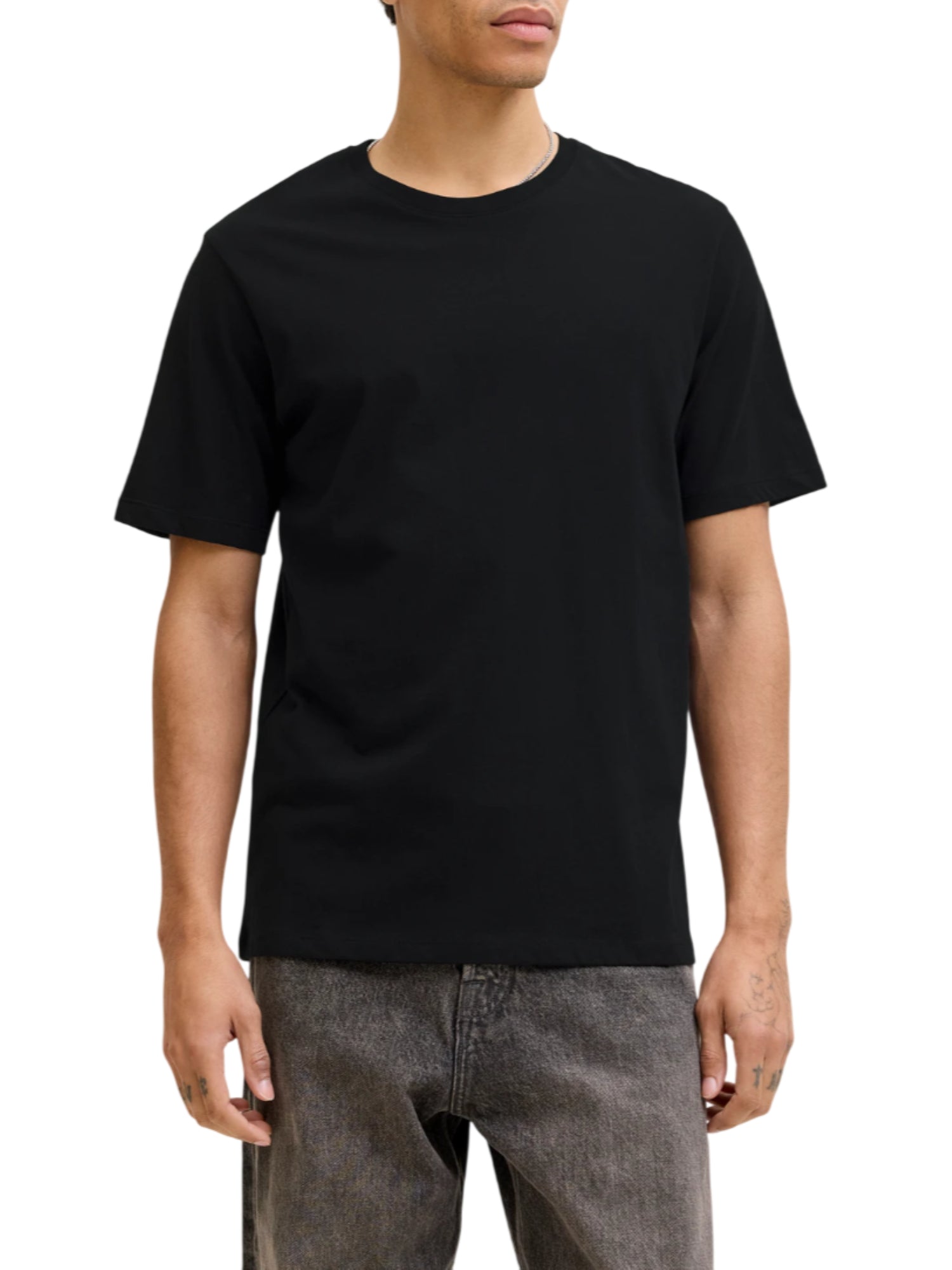 Jack&Jones T-shirt uomo manica corta nero 12156101 BLACK JACK&JONES 