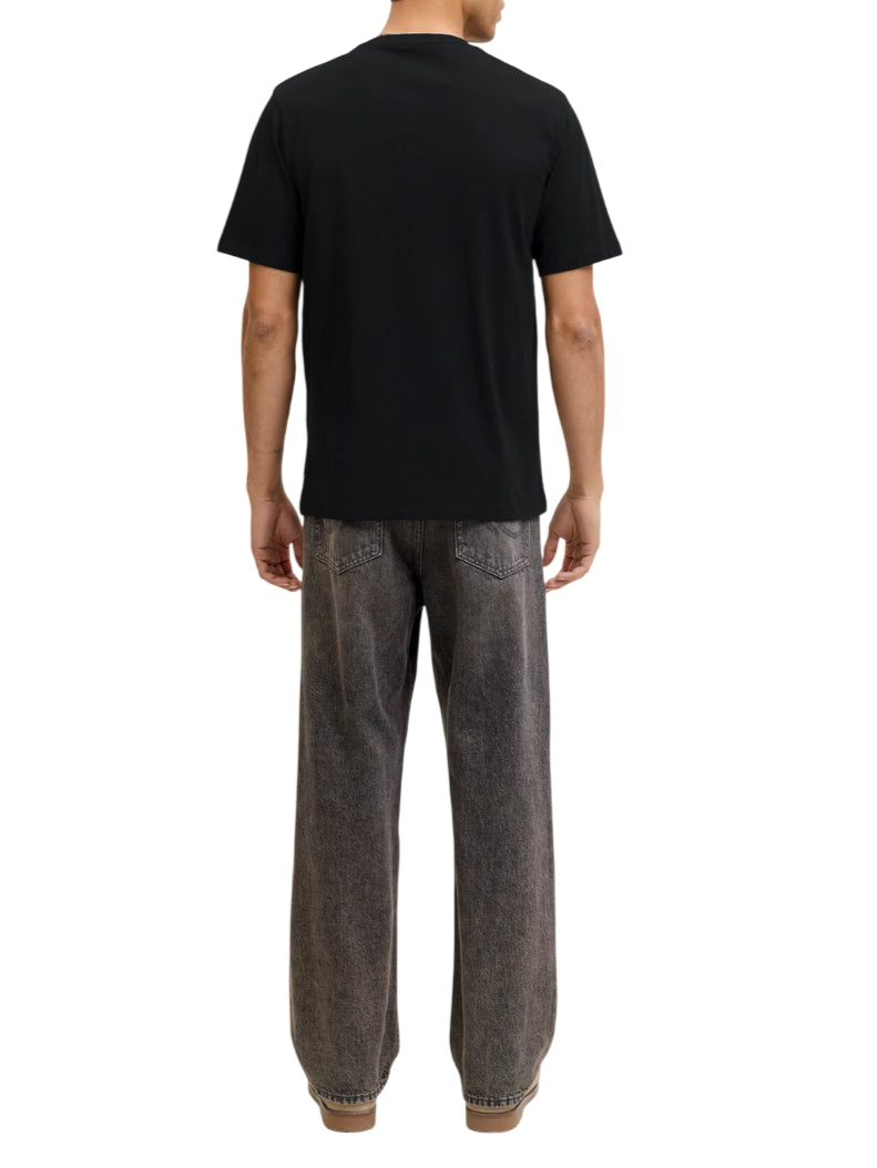 Jack&Jones T-shirt uomo manica corta nero 12156101 BLACK JACK&JONES 