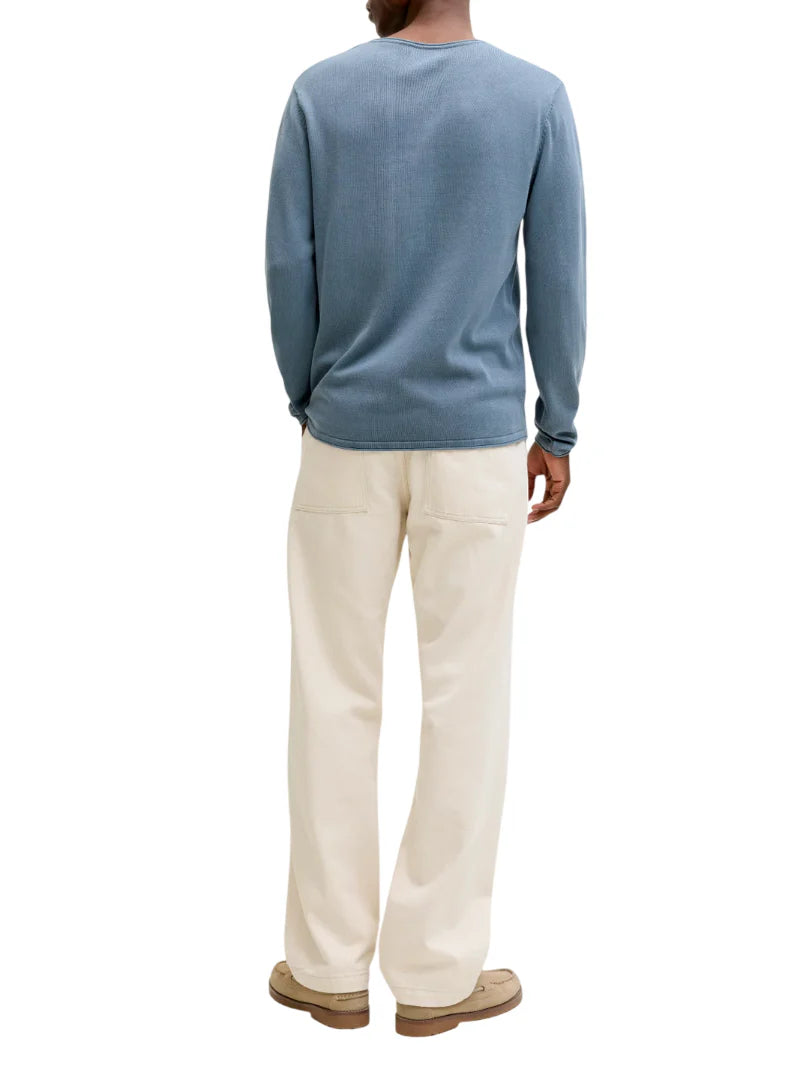 Jack&Jones maglia uomo in cotone carta da zucchero 12174001 BLUE MIRAGE JACK&JONES 