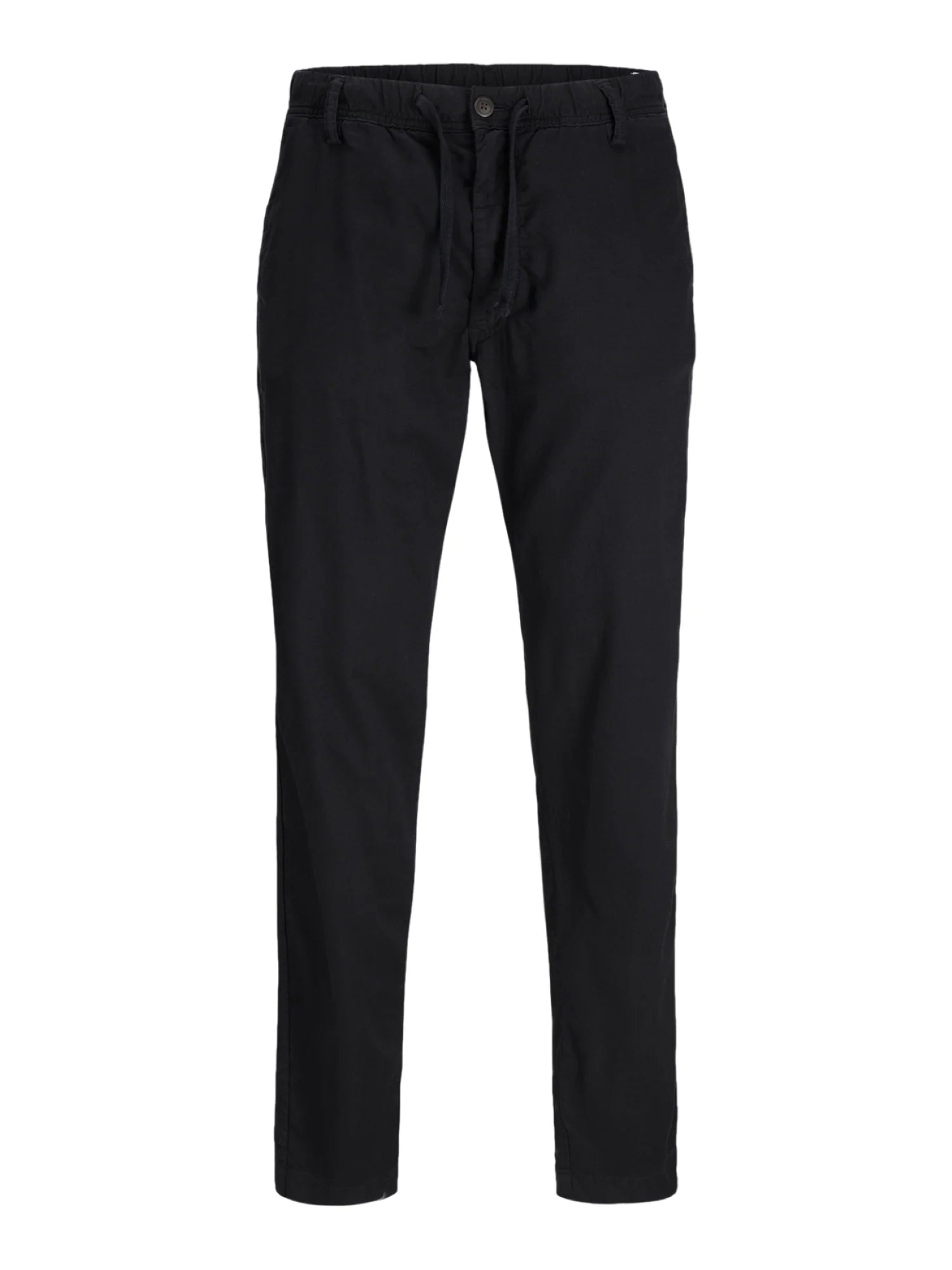 Jack&Jones pantalone uomo misto lino nero 12248606 BLACK JACK&JONES 