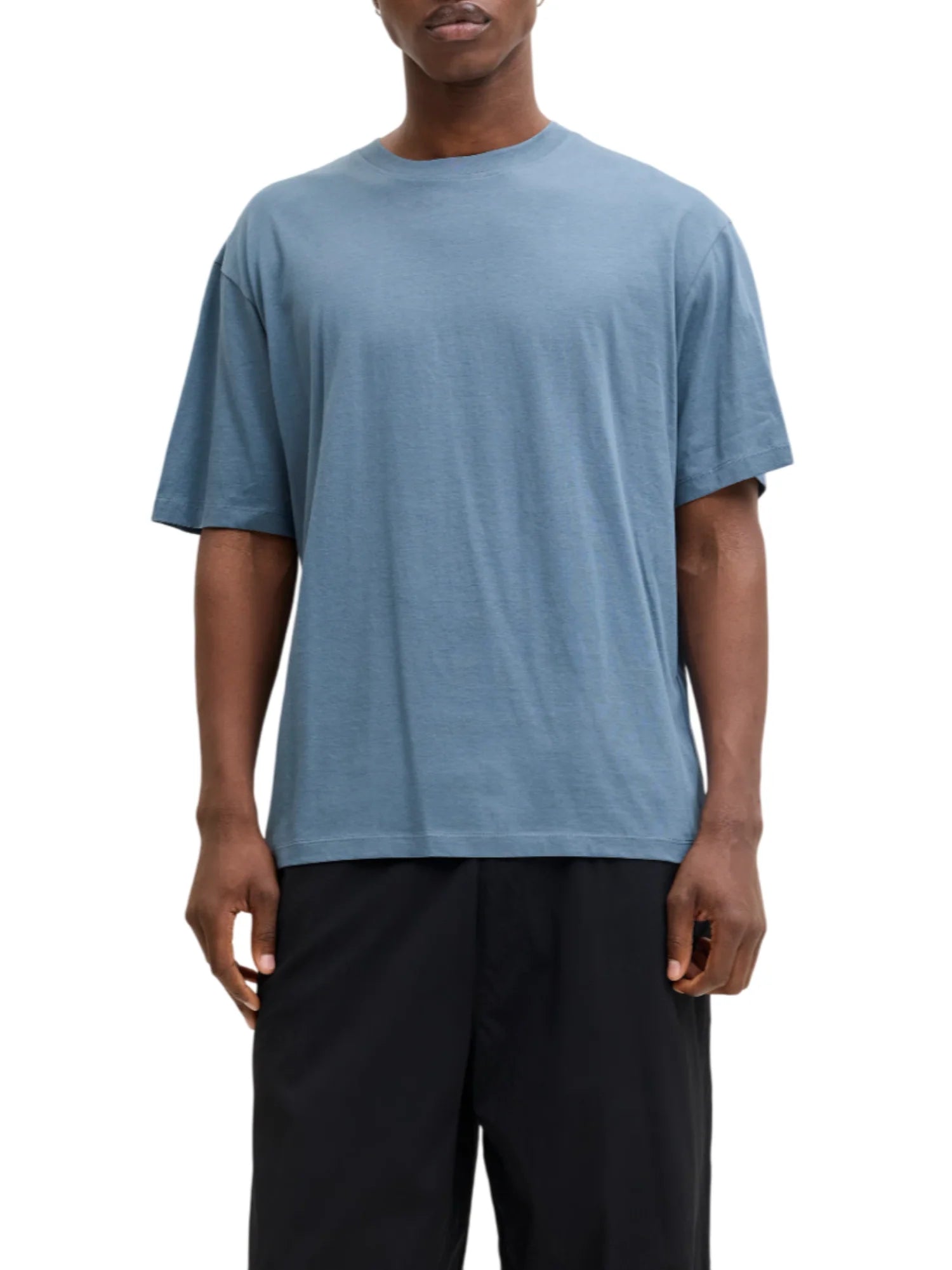 Jack&Jones T-shirt basic uomo in cotone carta da zucchero 12249319 BLUE MIRAGE JACK&JONES 