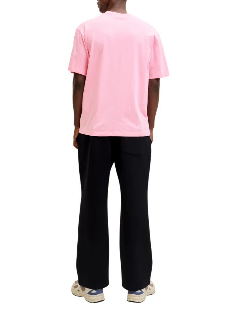 Jack&Jones T-shirt basic uomo in cotone rosa 12249319 PRISM PINK JACK&JONES 