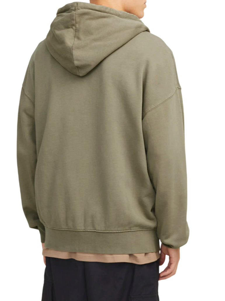 Jack&Jones felpa con zip uomo verde salvia 12270279 SILVER SAGE JACK&JONES 