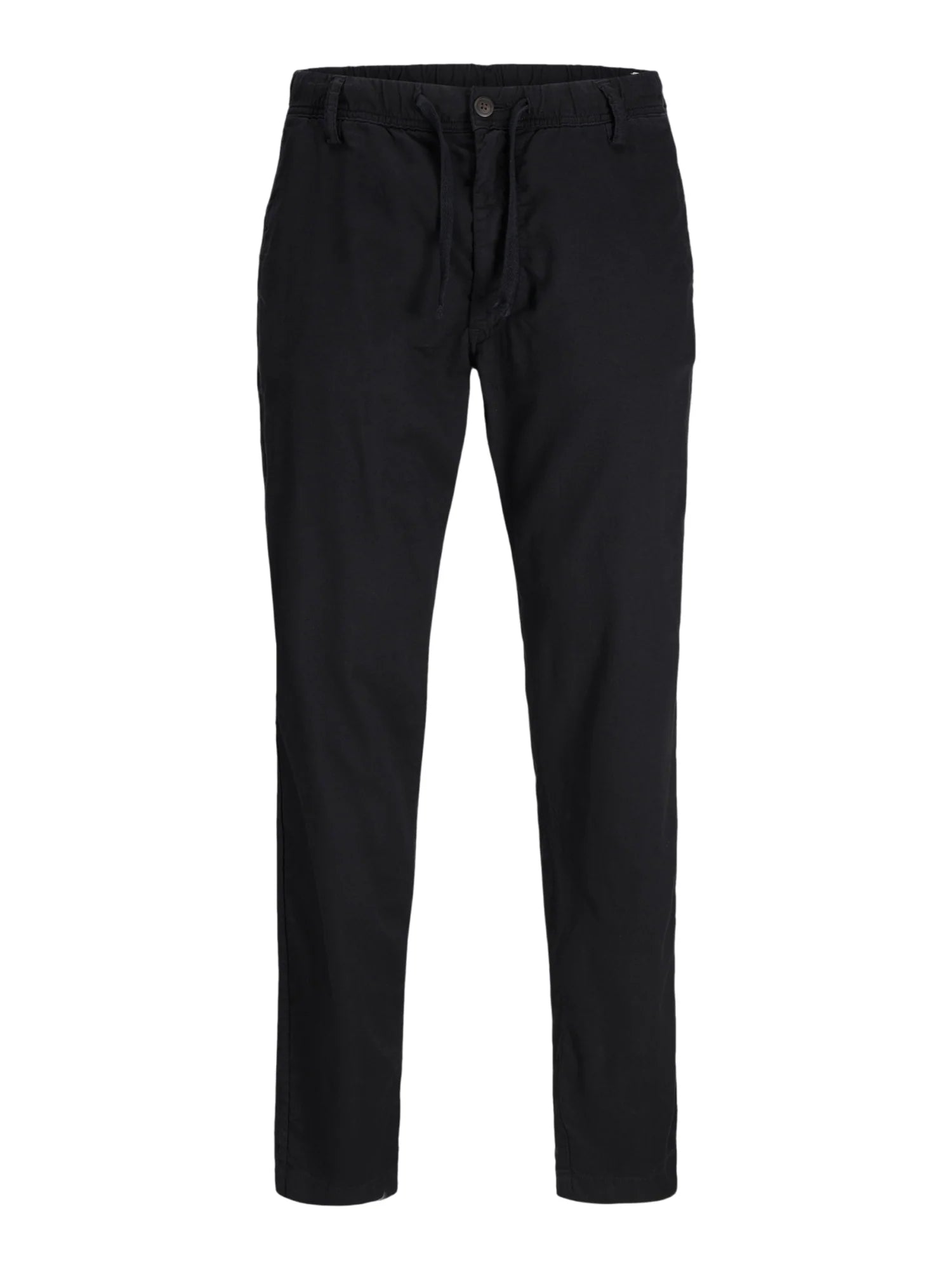 Jack&Jones pantaloni uomo misto lino relaxed fit nero 12274977 BLACK JACK&JONES 