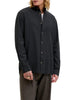 Jack&Jones camicia alla coreana misto lino nero