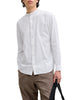Jack&Jones camicia alla coreana misto lino bianco