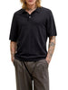 Jack&Jones polo in maglia uomo manica corta nero
