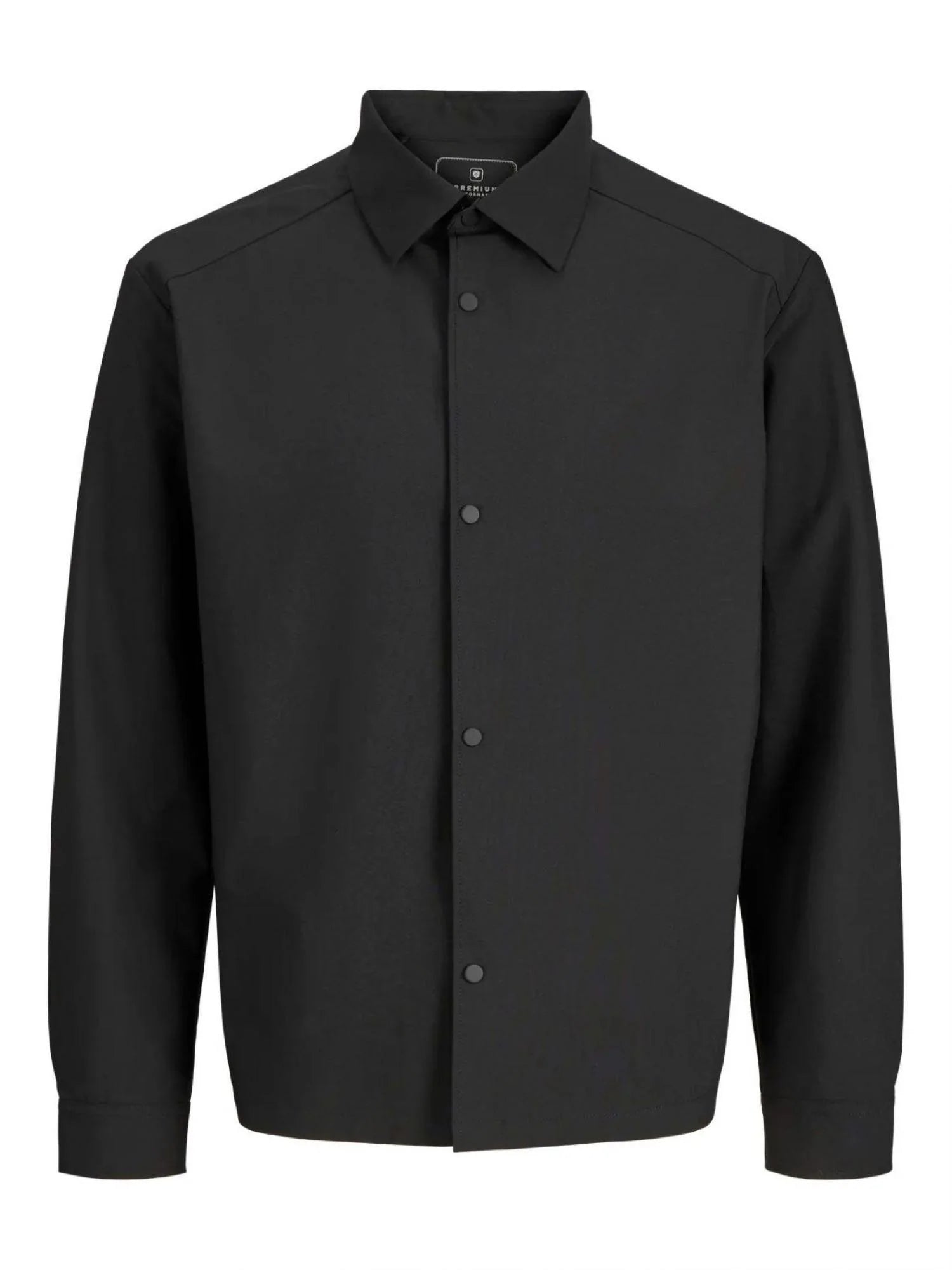 Jack&Jones camicia uomo manica lunga nero 12292288 BLACK JACK&JONES 