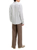 Jack&Jones camicia in lino uomo manica lunga bianco