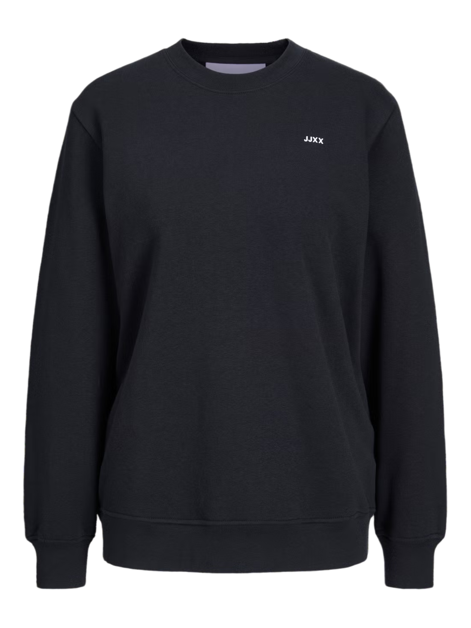 Jjxx felpa donna con interno felpato nero 12223962 BLACK WHITELOGO JJXX 