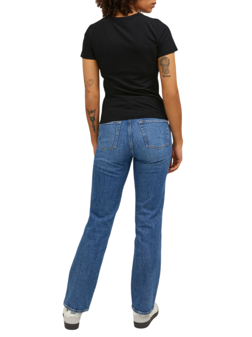 Jjxx T-shirt donna manica corta in cotone stretch nero 12248921 BLACK JJXX 