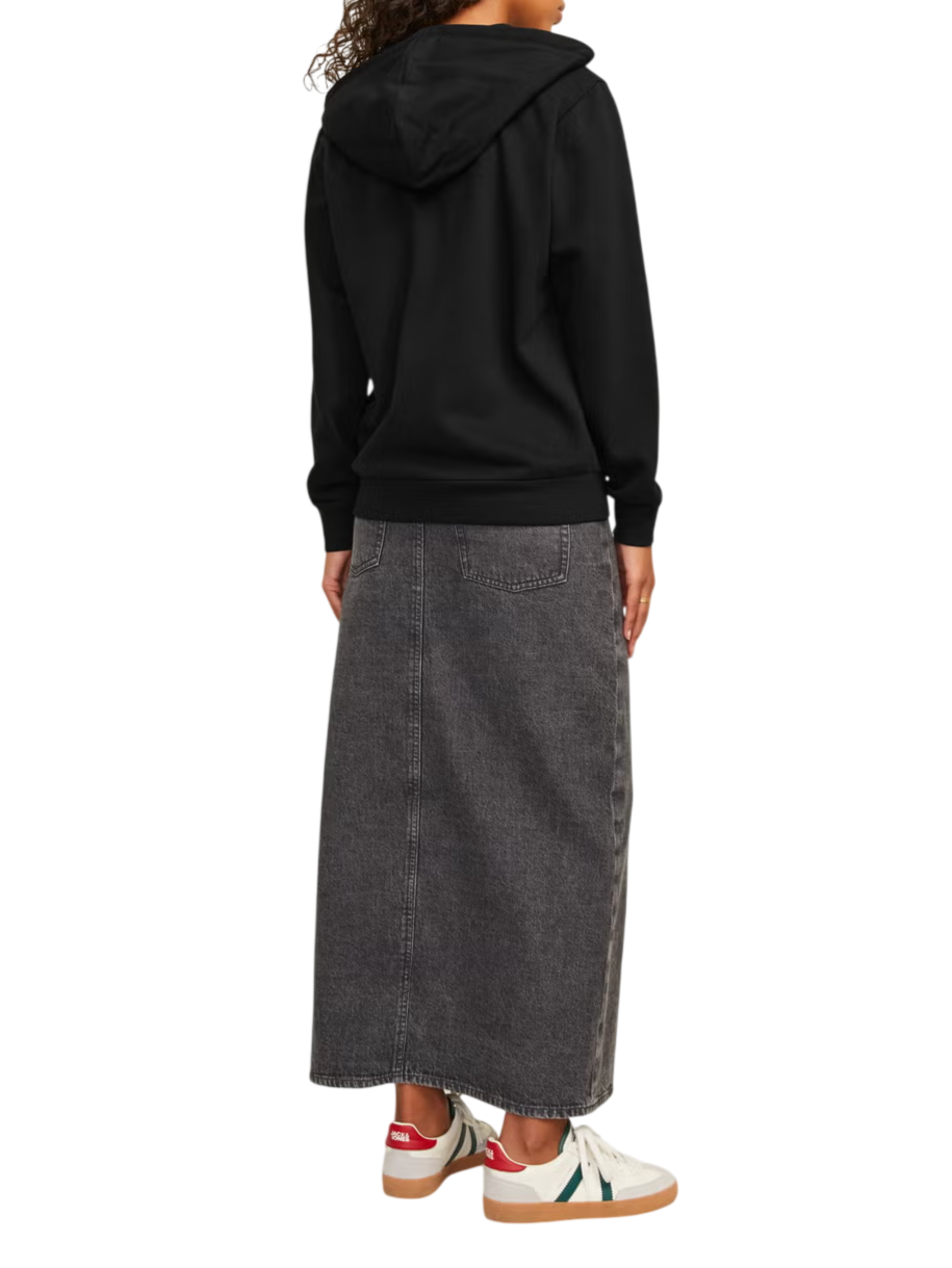 JJXX felpa donna con cappuccio Abbiae nera 12258320 BLACK-BRIGHT WHITE JJXX JJXX 