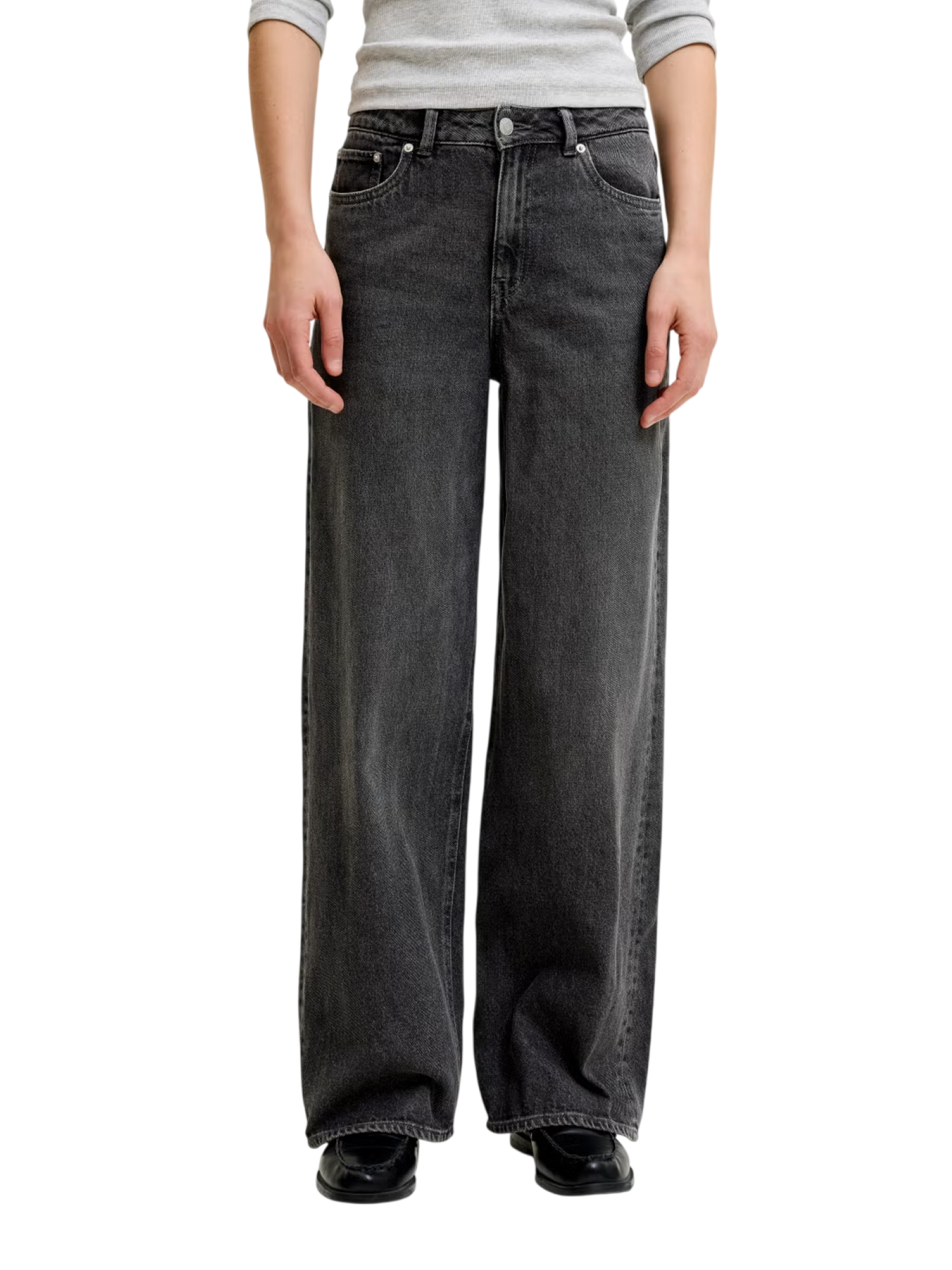 Jjxx jeans wide leg Tokyo donna lavaggio grigio 12300556 R386 JJXX 