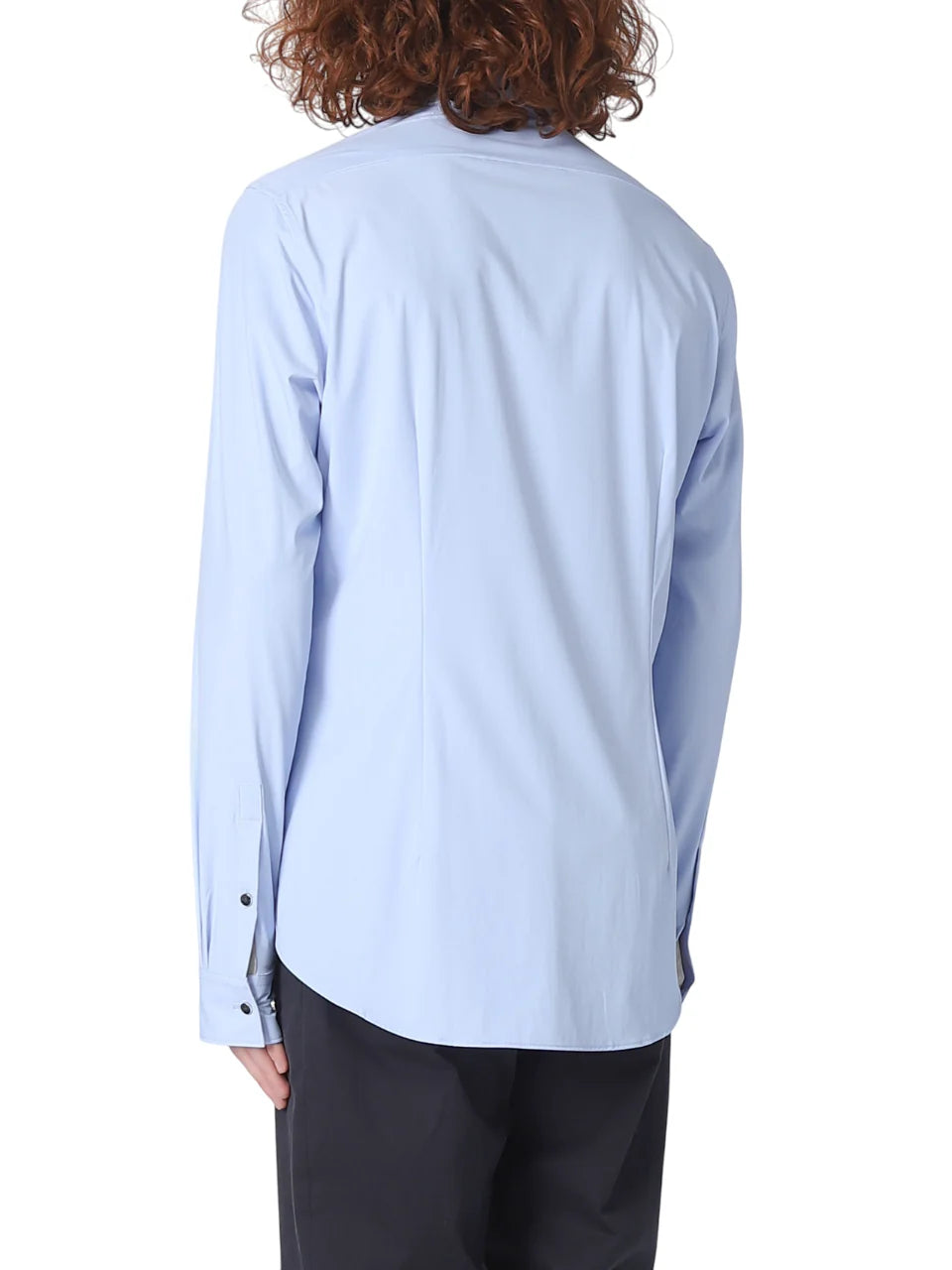 Michael Kors Camicia slim fit Performance in nylon stretch celeste MD0MD91399 M453 MICHAEL KORS 