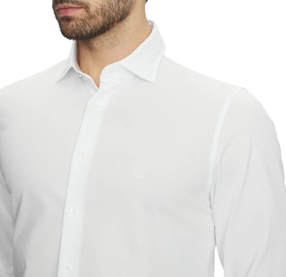 Michael Kors camicia slim fit in tessuto stretch bianco MD0MD91498 M100 MICHAEL KORS 