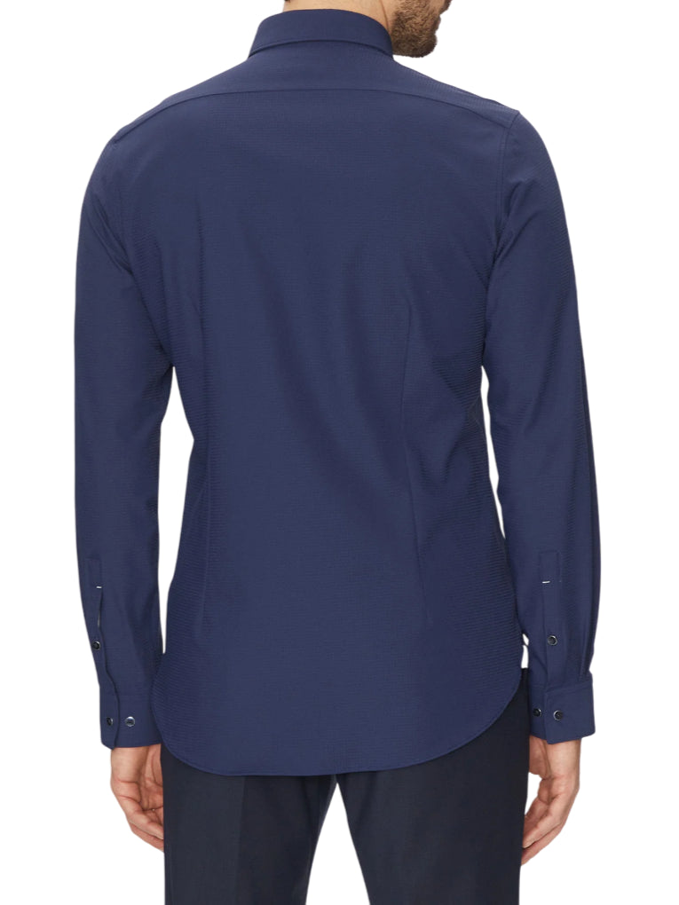 Michael Kors camicia manica lunga Perfermance in micro fantasia blu MK0DS01531 M411 MICHAEL KORS 