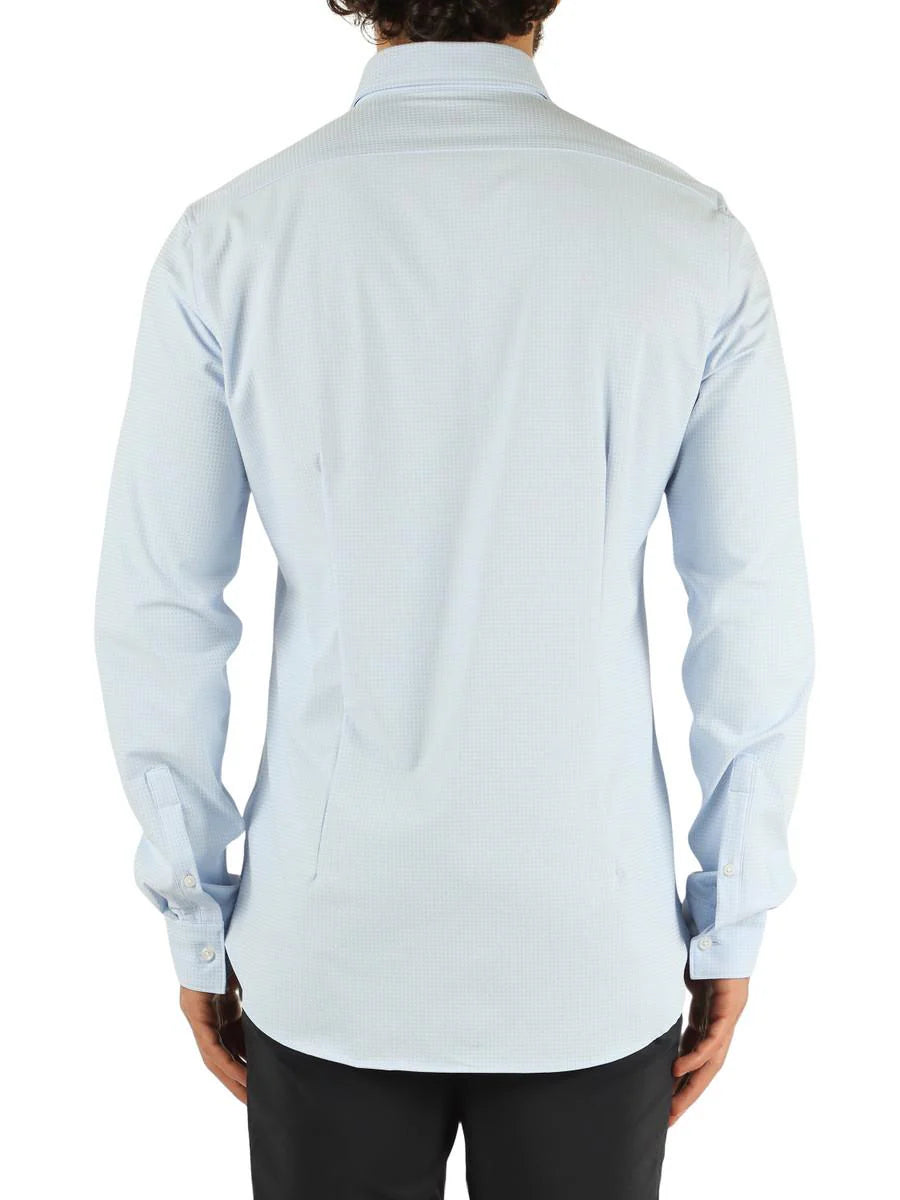 Michael Kors camicia manica lunga Perfermance in micro fantasia blu MK0DS01531 M455 MICHAEL KORS 