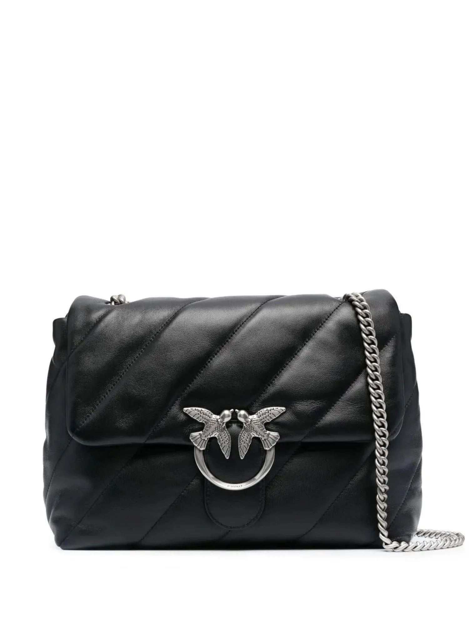 Pinko borsa Love Big Puff Maxi Quilt in pelle trapuntata bianco argento 100037-A0F2 Z99O PINKO 