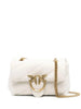 Pinko borsa a spalla Love Bag Mini Puff in pelle trapuntata bianco oro