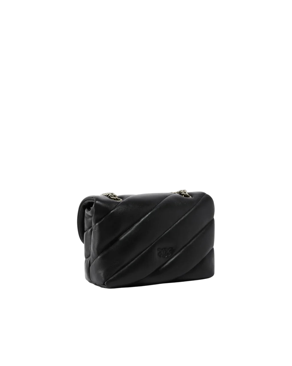 Pinko borsa Love Bag Mini Puff in pelle trapuntata nero argento 100039-A0F2 Z99O PINKO 