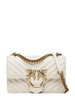 Pinko borsa Love Bag One Mini in pelle trapuntata bianco oro