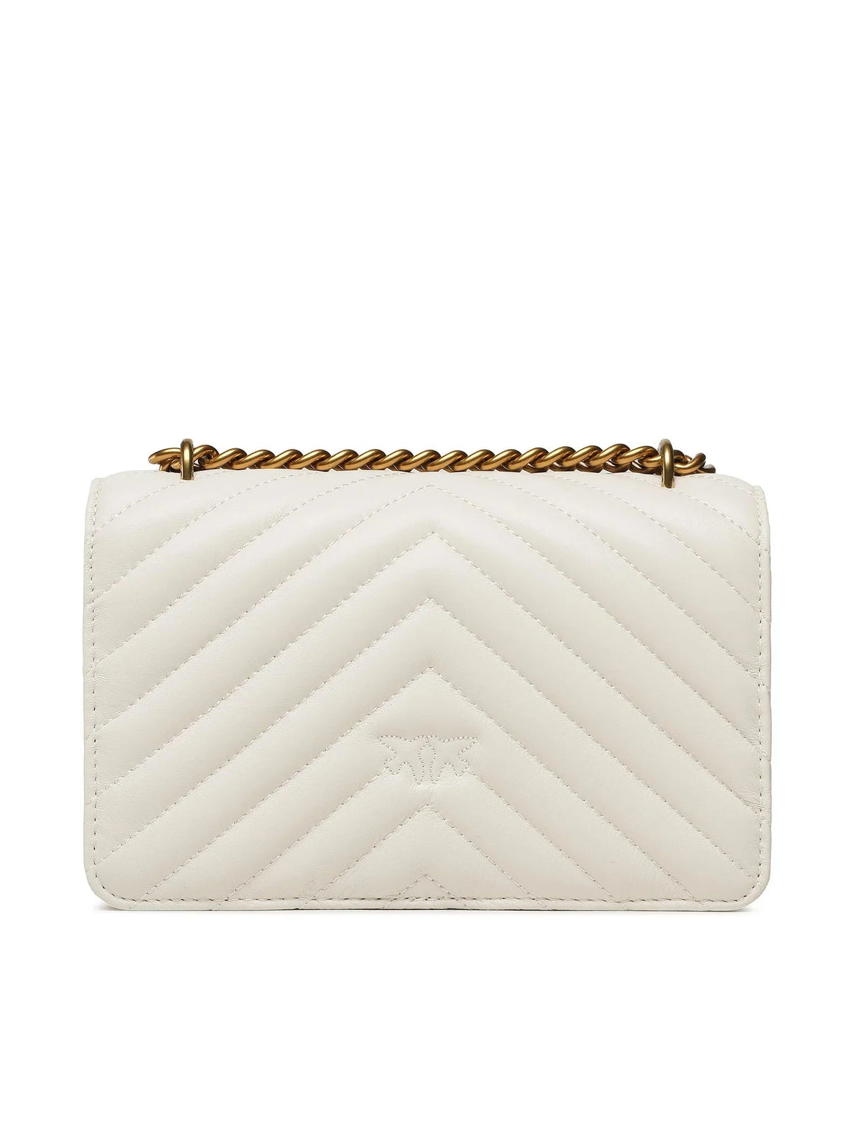 Pinko borsa Love Bag One Mini in pelle trapuntata bianco oro 100074-A0GK Z14Q PINKO 