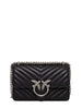Pinko borsa Love Bag One Mini in pelle trapuntata nero argento