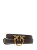 Pinko cintura Love Berry h2 in pelle nero oro