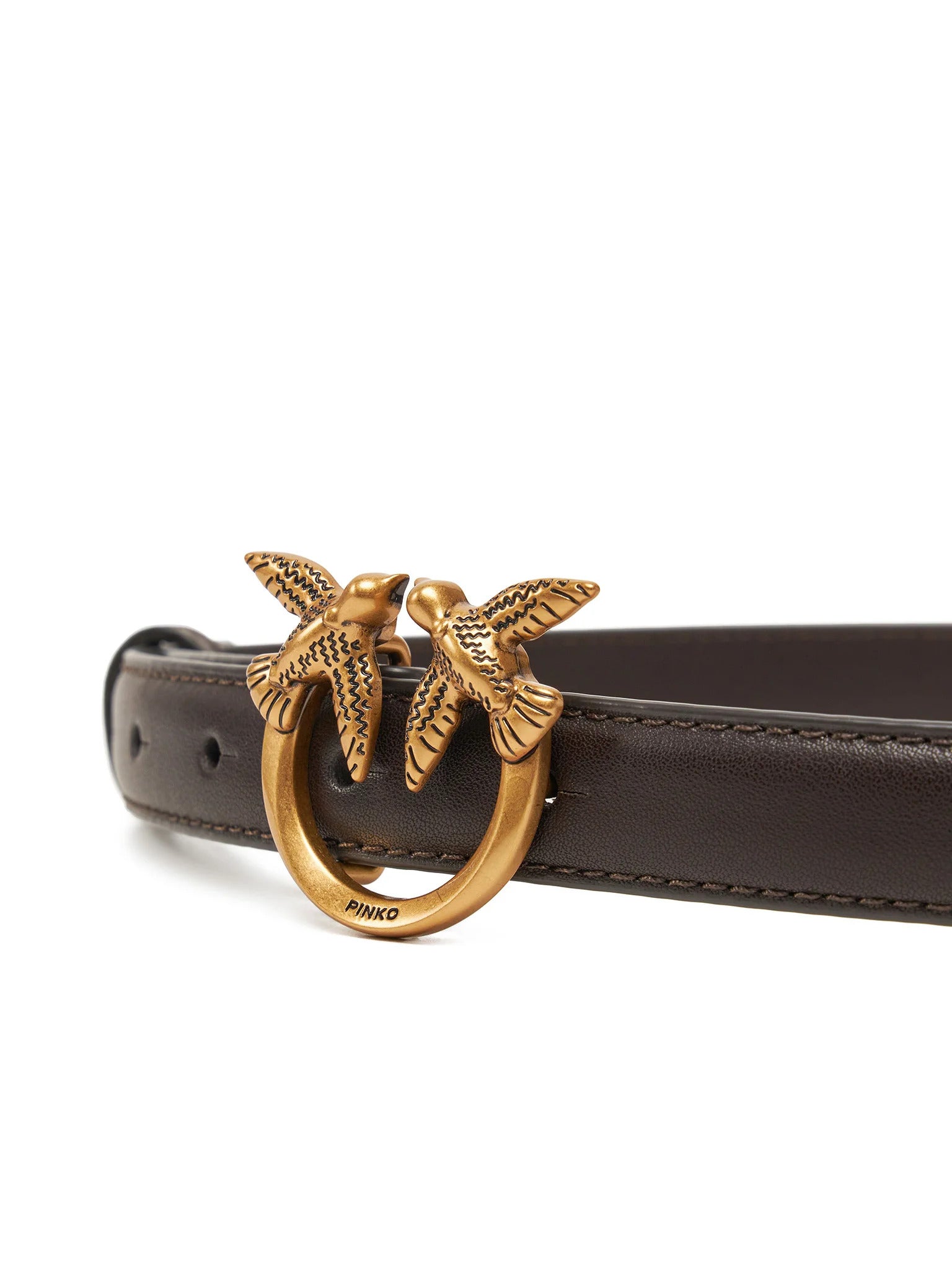 Pinko cintura Love Berry h2 in pelle nero oro 100143-A0F1 M12Q PINKO 