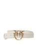 Pinko cintura Love Berry h2 in pelle bianco oro