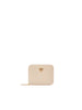 Pinko portafogli in pelle Taylor con zip beige oro