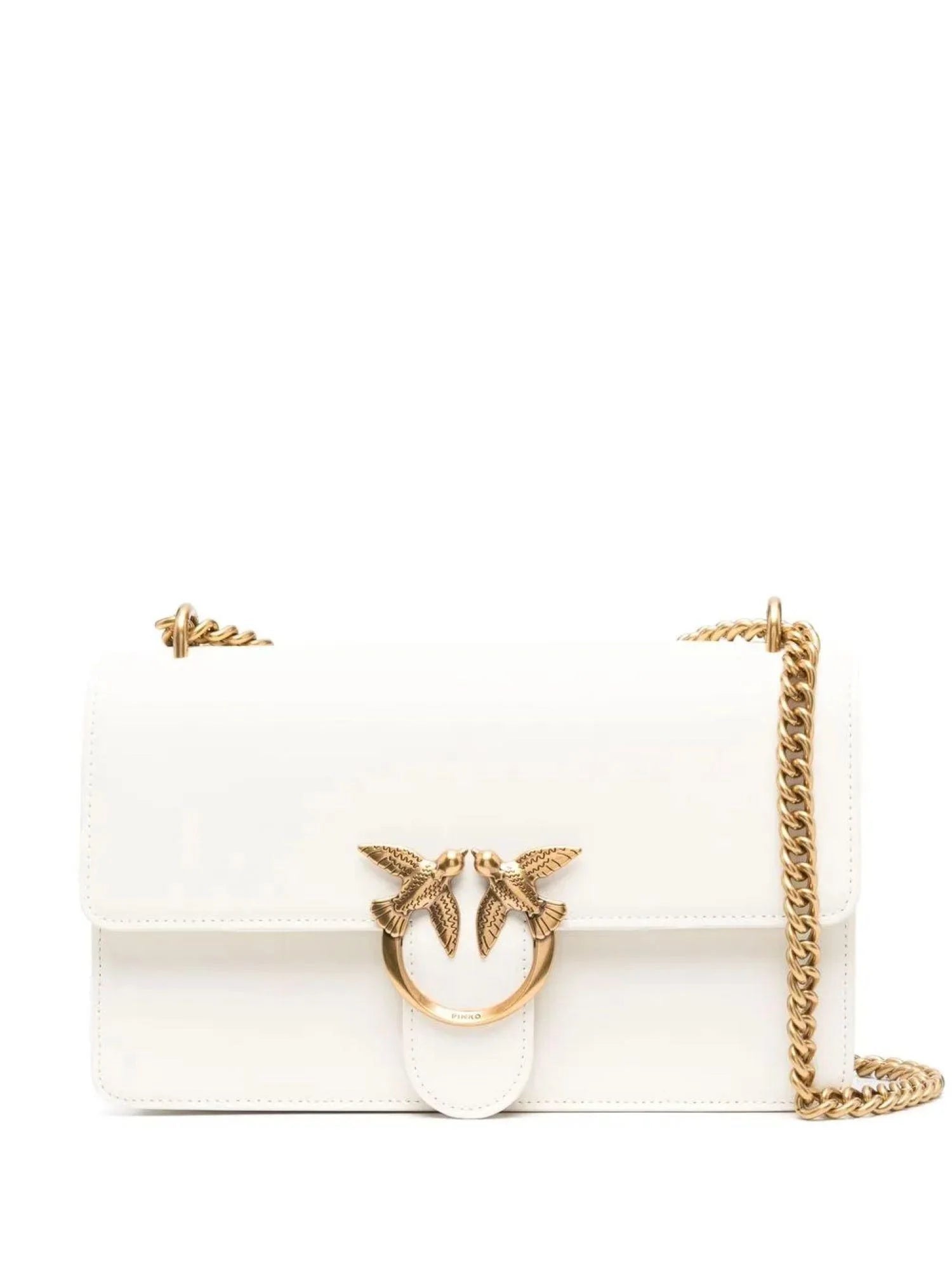 Pinko borsa Love Bag Classic One Simply in pelle bianco latte oro 100941-A0F1 Z14Q PINKO 