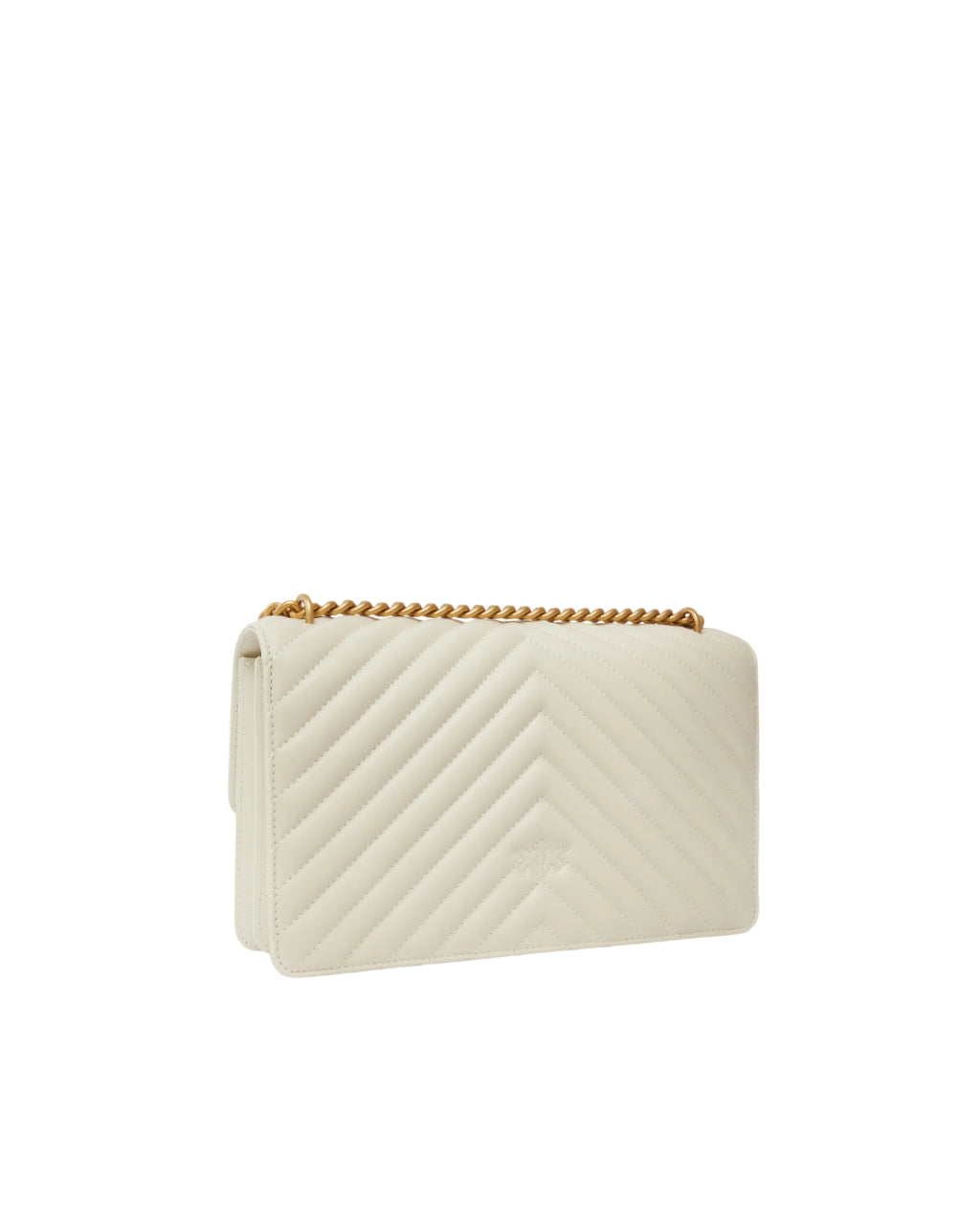 Pinko borsa Love Bag One Classic in pelle chevron bianco 100941-A0GK Z14Q PINKO 
